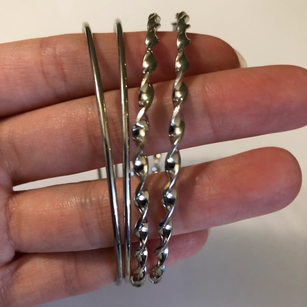 4 set of danity sliver bracelet